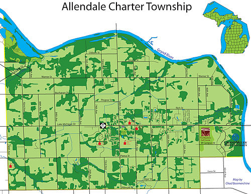 what are the hours for the Allendale Charter township library